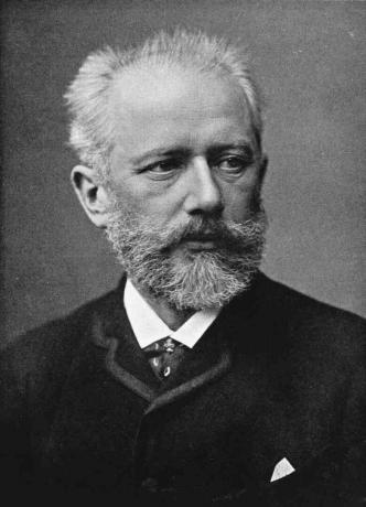 Tchaikovsky sentado para retrato