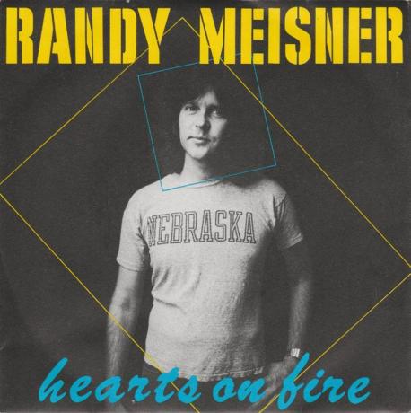 Обкладинка сингла Ренді Мейснера " Hearts on Fire".