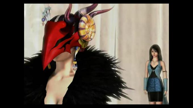 Rinoa stoji za Edeo v Final Fantasy VIII HD Remaster za Switch.