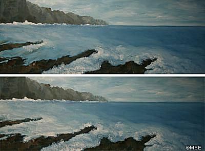 Ukázka malování moře krok za krokem