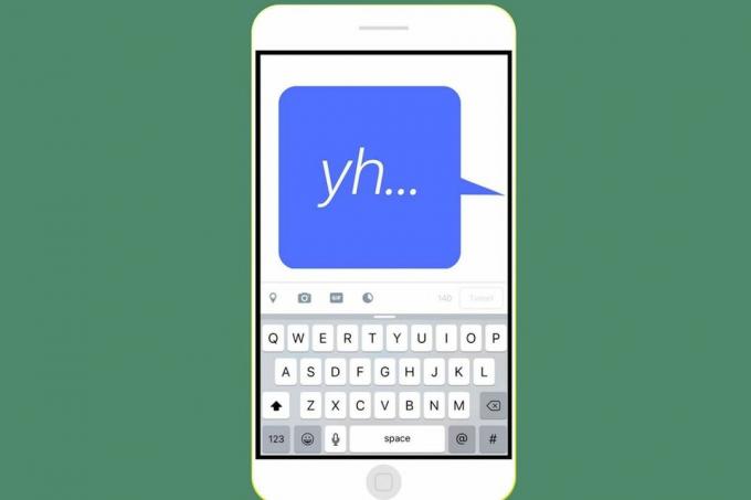 Ein YH-Text auf einem Handy