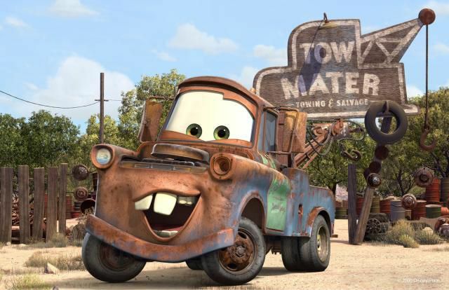 Tow Mater az autókban