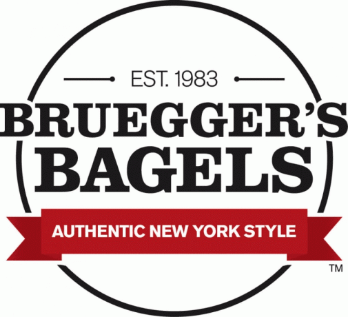 Zrzut ekranu z logo Bruegger's Bagels