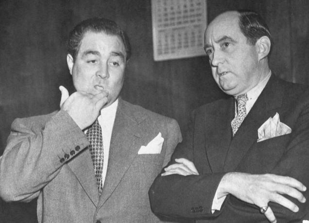 John Montague med sin advokat 1937