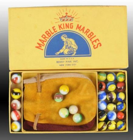 Marmora karalis bumbiņas ar oriģinālo kastīti