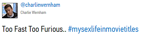 #MySexLifeInMovieTitles