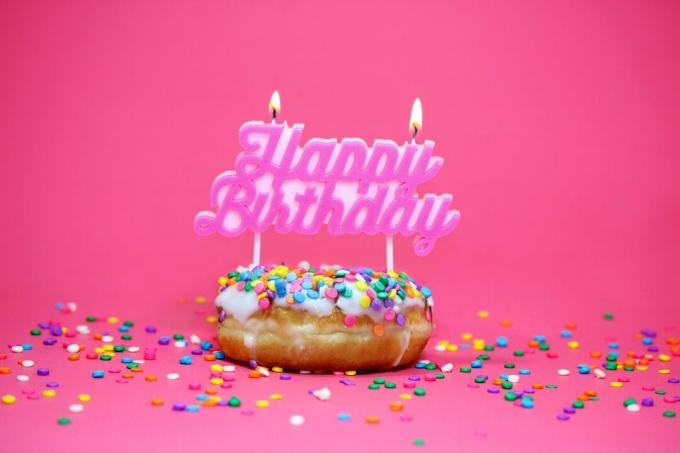 Donut de cumpleaños