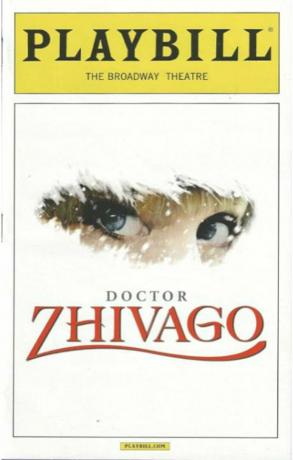 Dr. Zhivago Playbill kansi