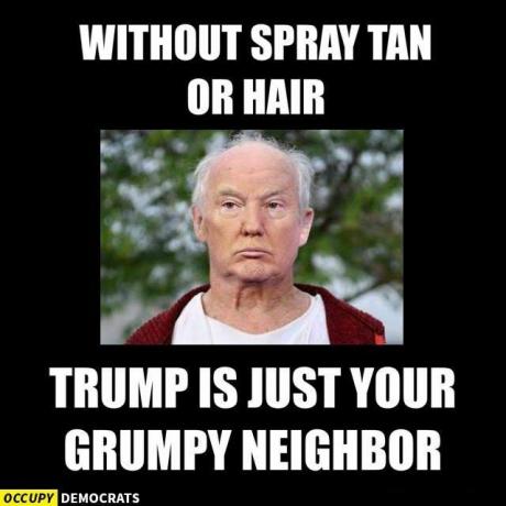 Donald Trump mürrischer Nachbar