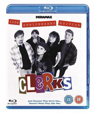 " Clerks" Blu-ray plaadi kaas.
