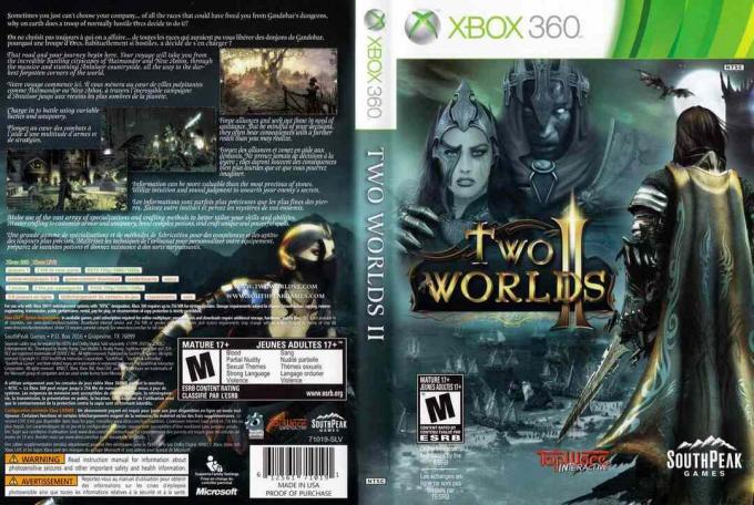 Divas pasaules Xbox 360 kastes art