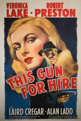 Denne filmplakaten for Gun For Hire