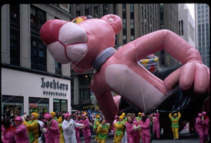 Rozā panteras balons Macy's Parade