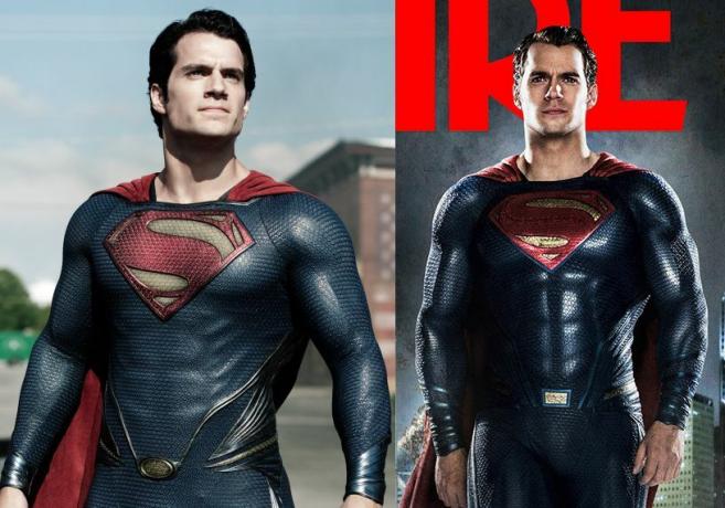 Сравнение на костюми на Батман срещу Супермен: цветове